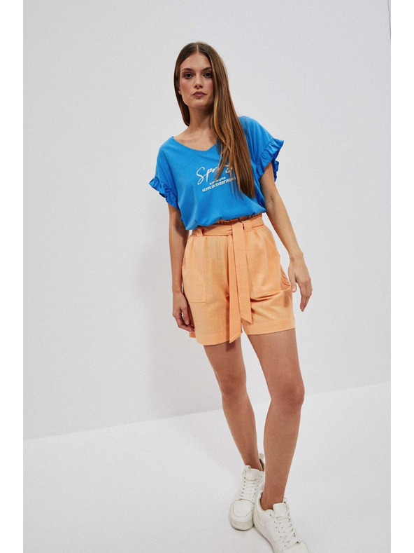 Moodo Oranžové dámské kraťasy Moodo