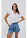 Moodo Modré dámské džínové kraťasy Moodo