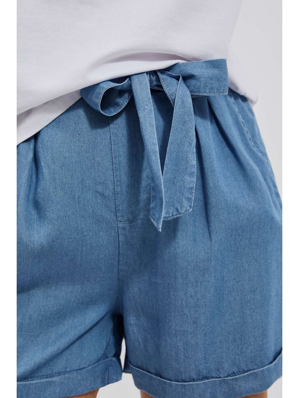 Moodo Modré dámské džínové kraťasy Moodo