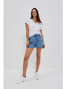 Moodo Modré dámské džínové kraťasy Moodo