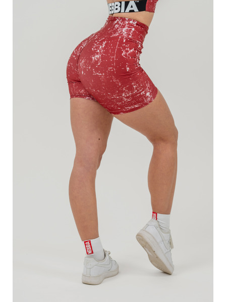 Nebbia Leginové šortky s vysokým pasem 5″ HAMMIES 615 XS,red
