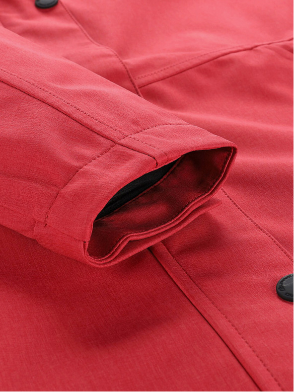 ALPINE PRO Červený dámský  nepromokavý kabát s membránou ptx Alpine Pro PERFETA