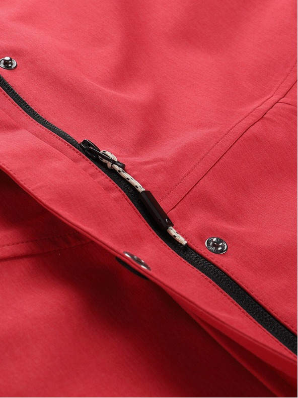 ALPINE PRO Červený dámský  nepromokavý kabát s membránou ptx Alpine Pro PERFETA