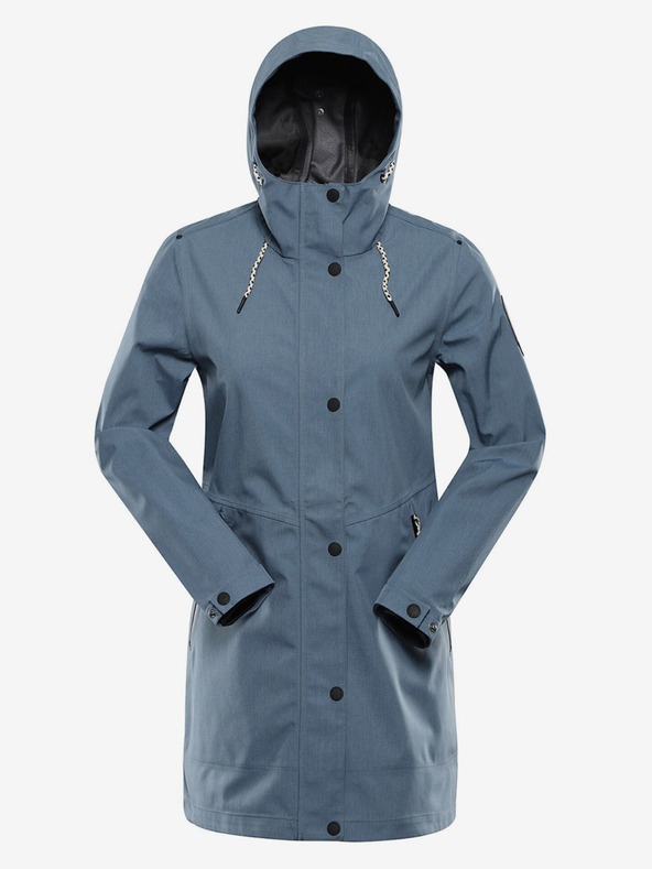 ALPINE PRO Modrý dámský  nepromokavý kabát s membránou ptx Alpine Pro PERFETA