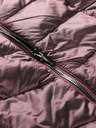 ALPINE PRO Dlouhý dámský ultralehký kabát ALPINE PRO OREFA růžová