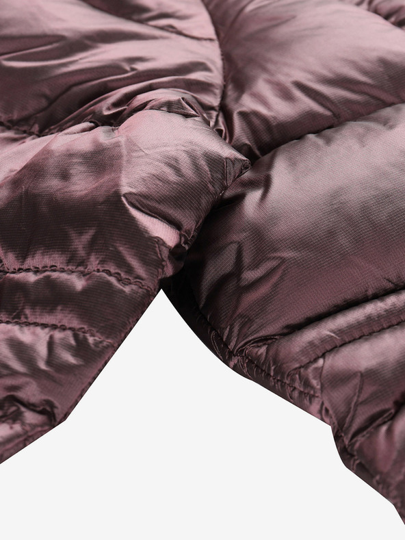 ALPINE PRO Dlouhý dámský ultralehký kabát ALPINE PRO OREFA růžová