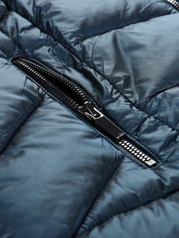 ALPINE PRO Dlouhý dámský ultralehký kabát ALPINE PRO OREFA modrá