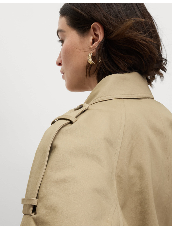 Marks & Spencer Funkční bunda ve stylu Trucker z čisté bavlny Marks & Spencer smetanová