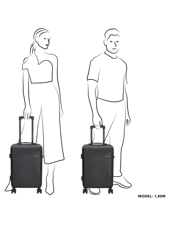 Beagles Cestovní kufr Beagles Originals Travel Black