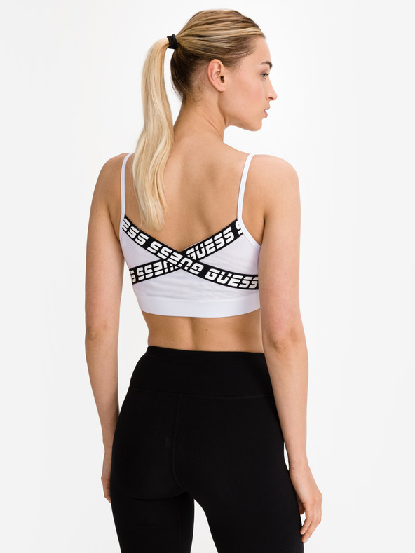 Guess Bílá dámská sportovní podprsenka Guess