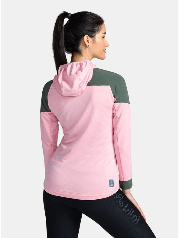 Kilpi Světle růžová dámská sportovní strečová mikina s kapucí Kilpi MEMPHIS-W