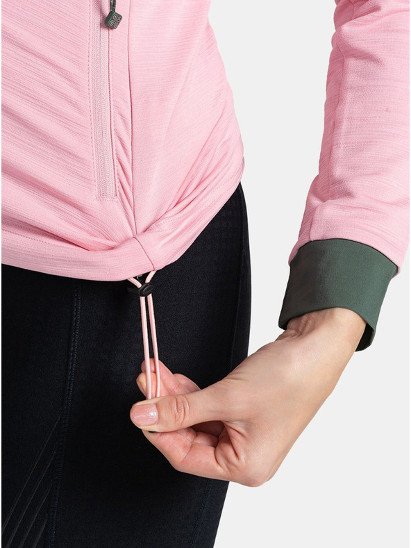 Kilpi Světle růžová dámská sportovní strečová mikina s kapucí Kilpi MEMPHIS-W