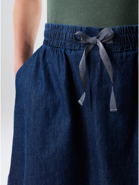 Loap Tmavě modrá dámská sukně s kapsami LOAP