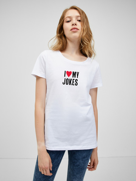 ZOOT.Original Bílé dámské tričko ZOOT.Original I love my jokes