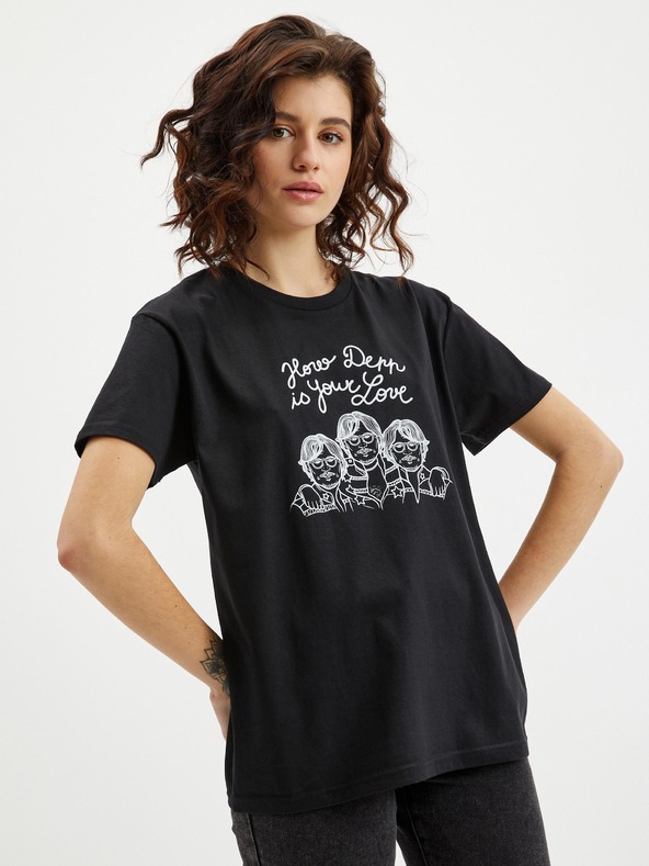 ZOOT.Original Černé dámské tričko Zoot Original Depp love