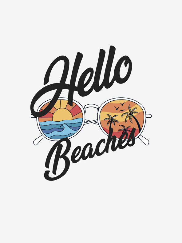 ZOOT.Original Bílé dámské tričko ZOOT.Original Hello beaches