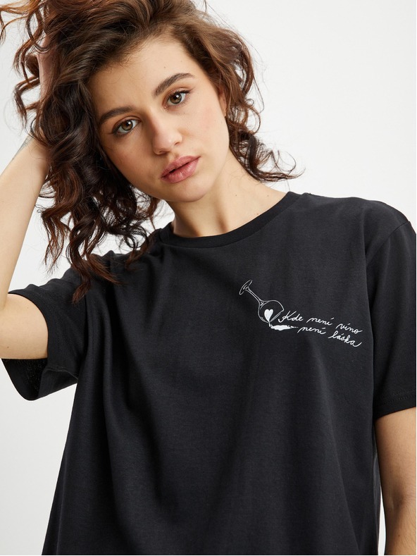 ZOOT.Original Černé dámské tričko Zoot Original Kde není víno