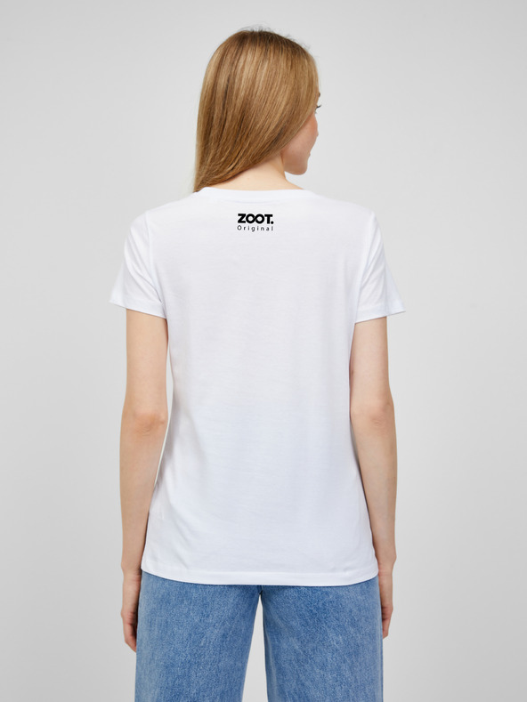 ZOOT.Original Bílé dámské tričko s potiskem ZOOT.Original Polibek