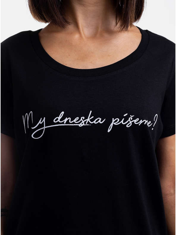 ZOOT.Original Černé dámské tričko ZOOT Original My dneska píšeme?