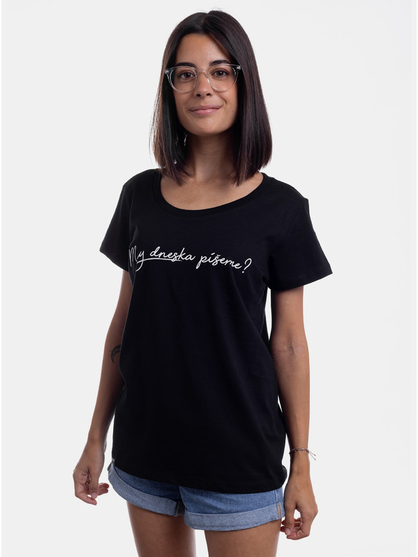 ZOOT.Original Černé dámské tričko ZOOT Original My dneska píšeme?