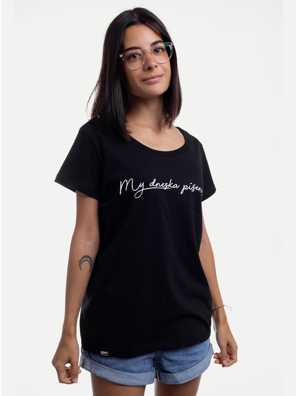 ZOOT.Original Černé dámské tričko ZOOT Original My dneska píšeme?