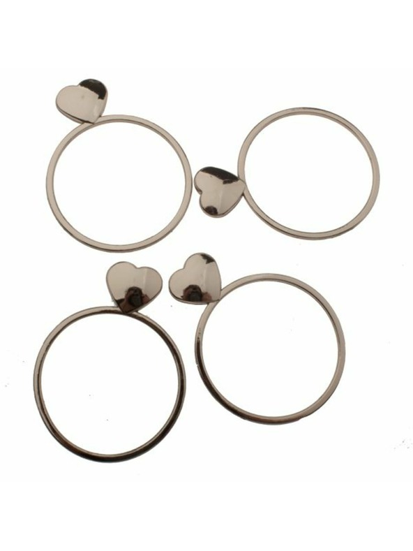 Casa de Engel Kovové kroužky na ubrousky - sada 4ks, 12/72