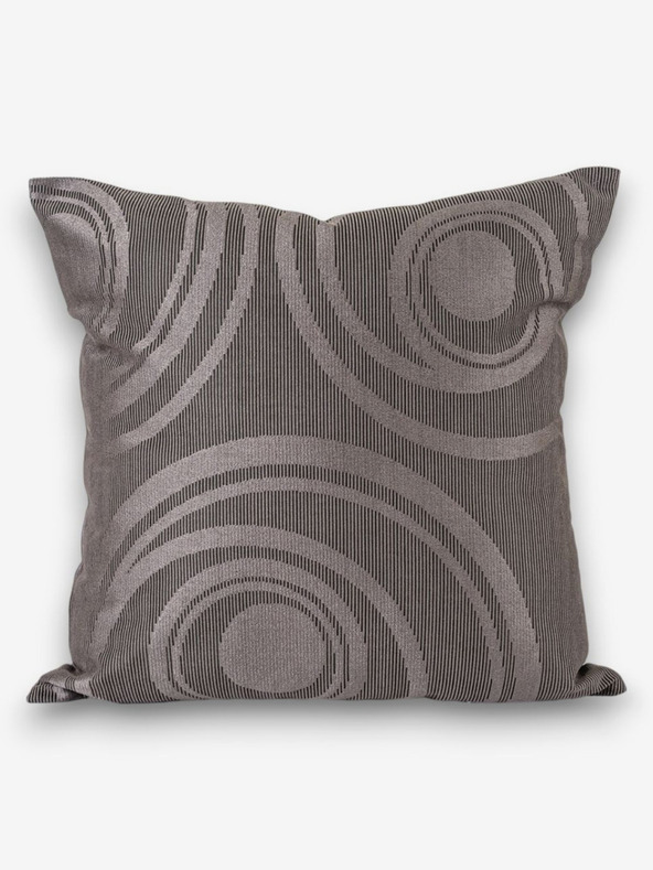 Kvalitex Šedý polštář Circles 50x50cm Kvalitex
