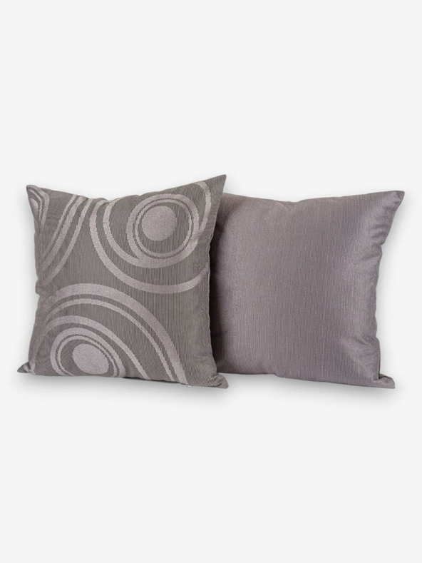 Kvalitex Šedý polštář Circles 50x50cm Kvalitex