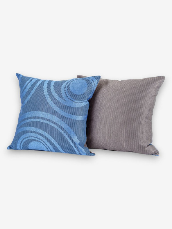 Kvalitex Modrý polštář Circles 40x40cm Kvalitex