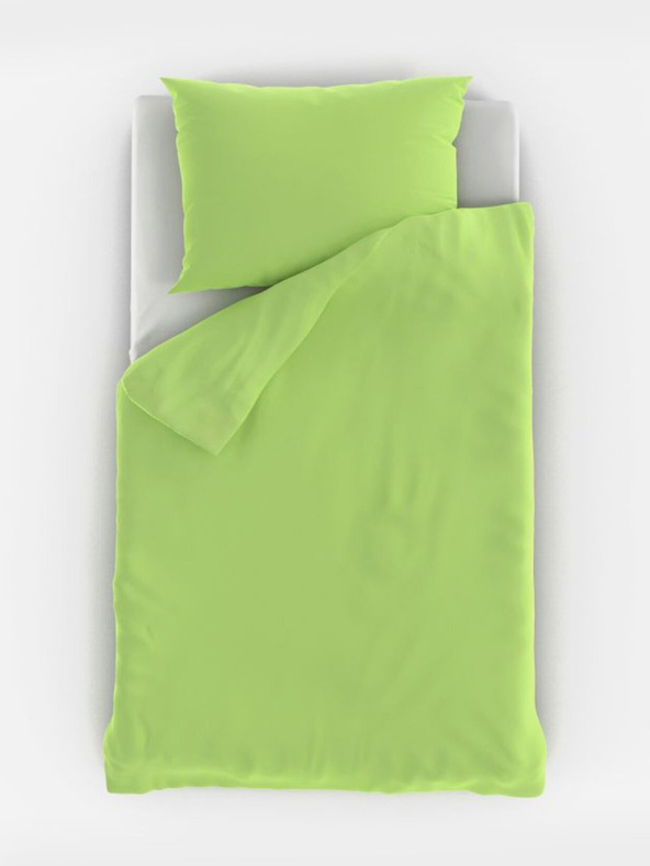 Kvalitex Bavlněné povlečení do dětské postýlky světle zelené