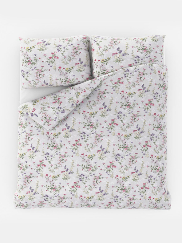 Kvalitex Francouzské bavlněné povlečení PROVENCE COLLECTION 220x200, 70x90cm FLORENCE šedá