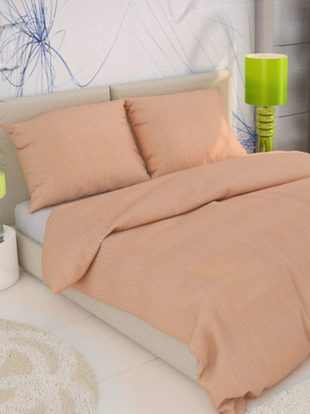 Kvalitex Francouzské krepové povlečení 240x200, 70x90cm lososové Kvalitex