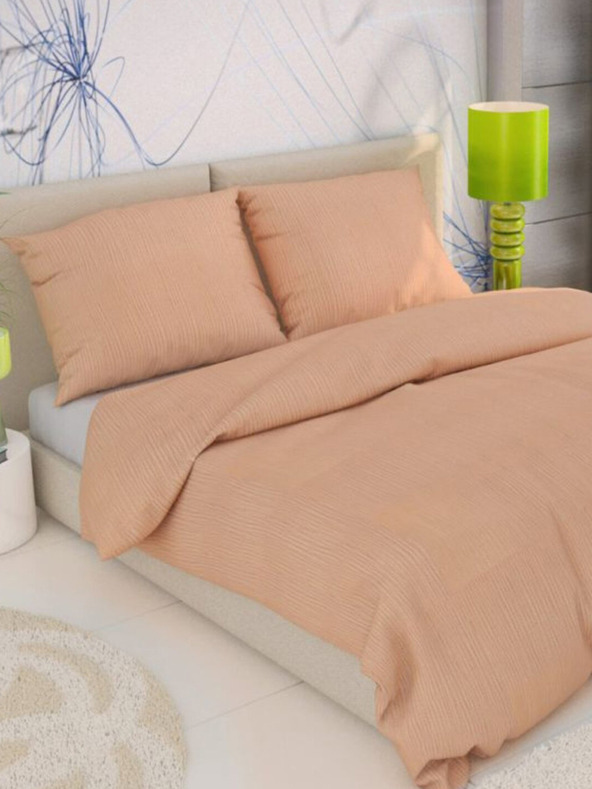 Kvalitex Francouzské krepové povlečení 240x200, 70x90cm lososové Kvalitex