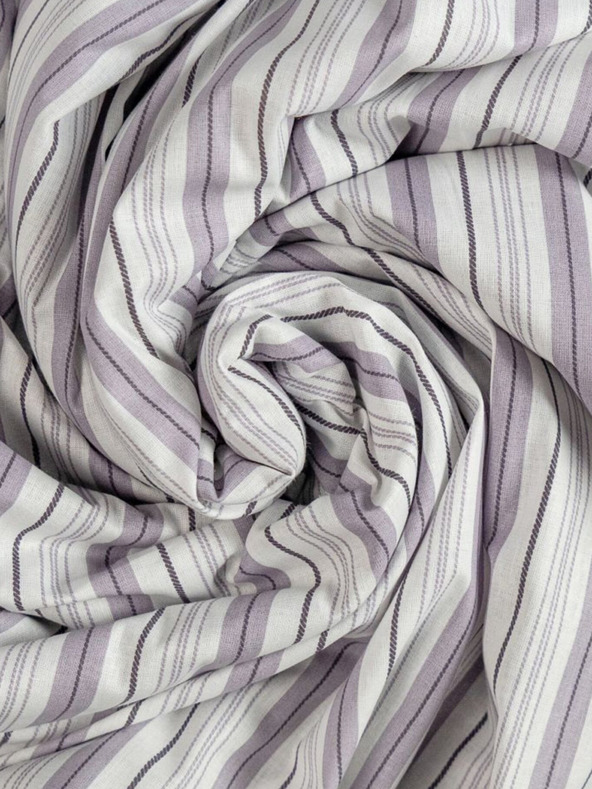 Kvalitex Bavlněné napínací prostěradlo 160x200cm fialový proužek Kvalitex