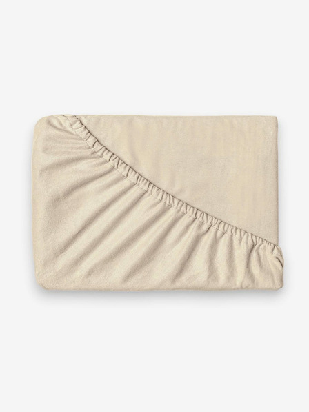 Kvalitex Flanelové napínací prostěradlo 80x200cm světle béžové