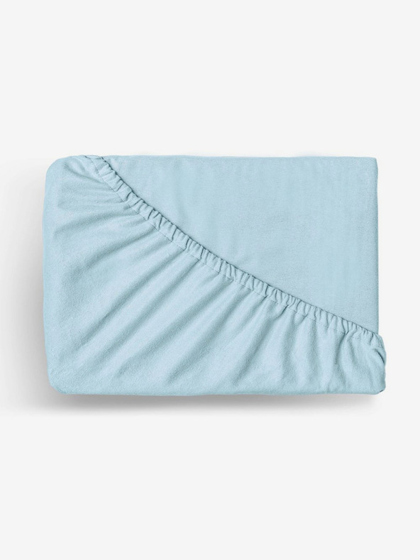 Kvalitex Flanelové napínací prostěradlo 90x200cm světle modré