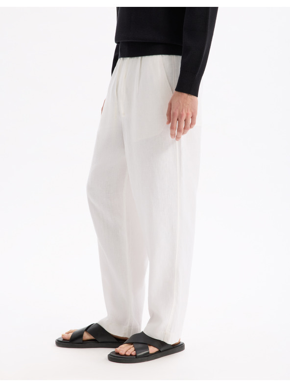 Celio Lněné kalhoty Lolinos Celio