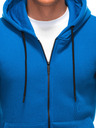 Edoti Modrá pánská mikina s kapucí na zip Edoti