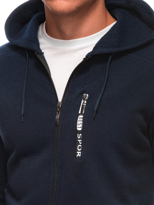 Edoti EDOTI Pánská mikina s kapucí, tmavě modrá