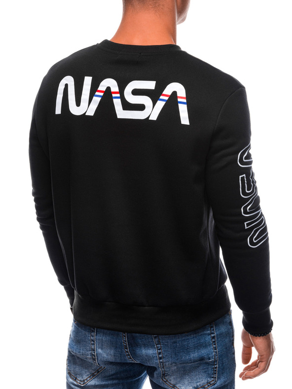 Edoti EDOTI Pánská mikina bez kapuce, černá