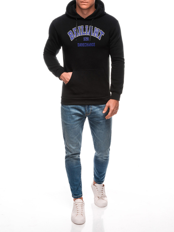 Edoti EDOTI Pánská mikina s kapucí, černá