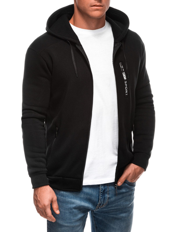 Edoti EDOTI Pánská mikina s kapucí, černá