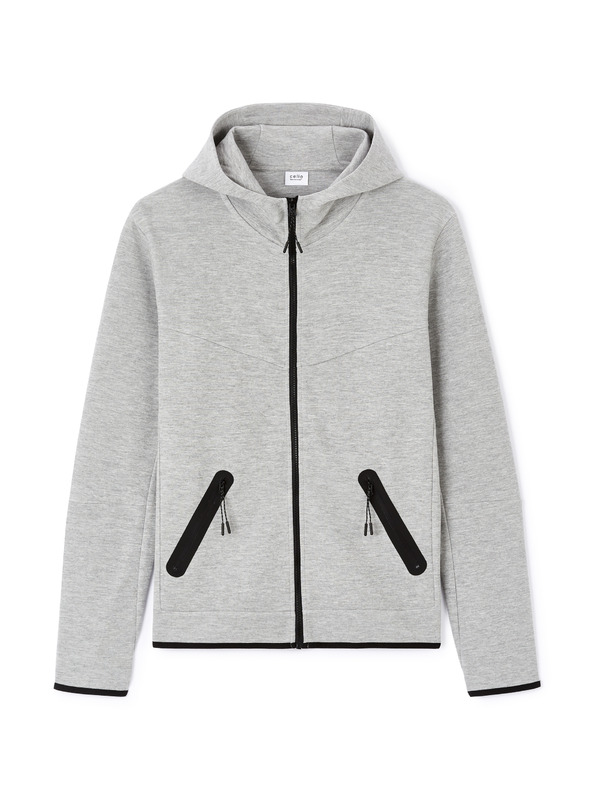 Celio Mikina Jenewyoke na zip s kapucí Celio