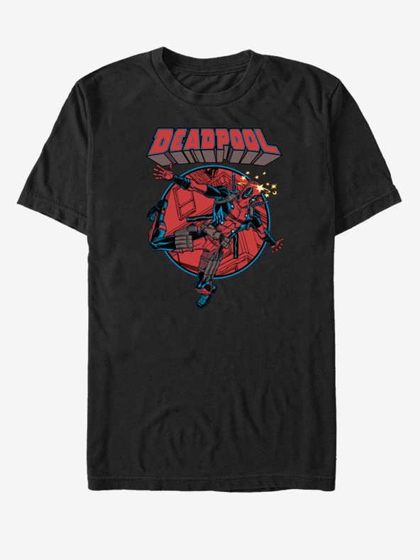 ZOOT.Fan Černé unisex tričko Marvel Falling Dummy