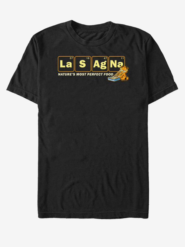 ZOOT.Fan Černé unisex tričko Nickelodeon Lasagna Periodic
