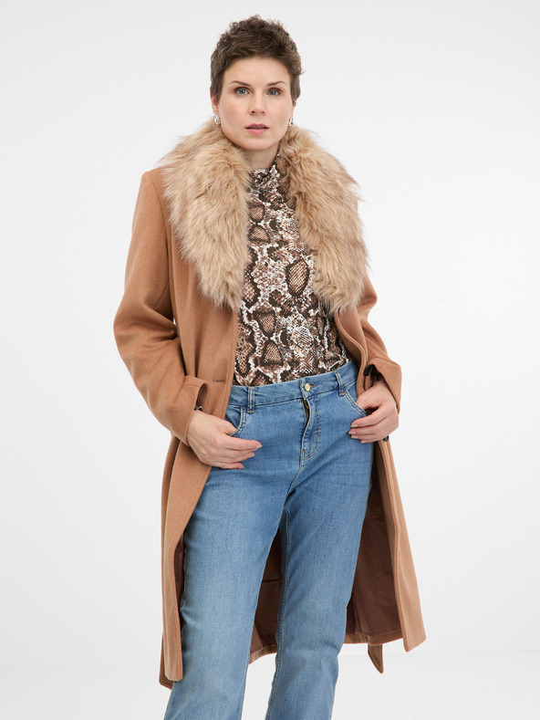 Orsay Světle hnědý dámský kabát ORSAY