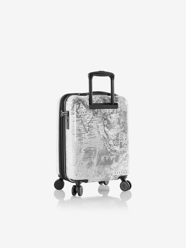 Heys Sada tří vzorovaných cestovních kufrů v bílé barvě Heys Journey 3G S,M,L Black/White Map