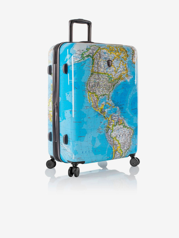 Heys Sada tří vzorovaných cestovních kufrů v modré barvě Heys Journey 3G S,M,L Blue Map