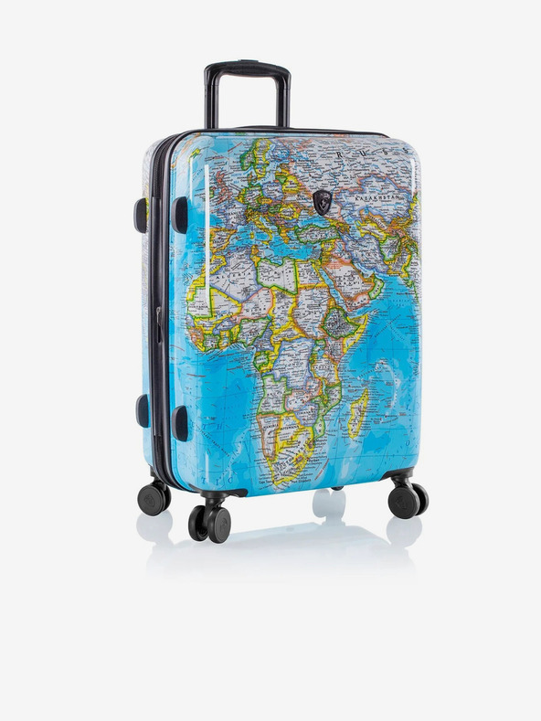 Heys Sada tří vzorovaných cestovních kufrů v modré barvě Heys Journey 3G S,M,L Blue Map