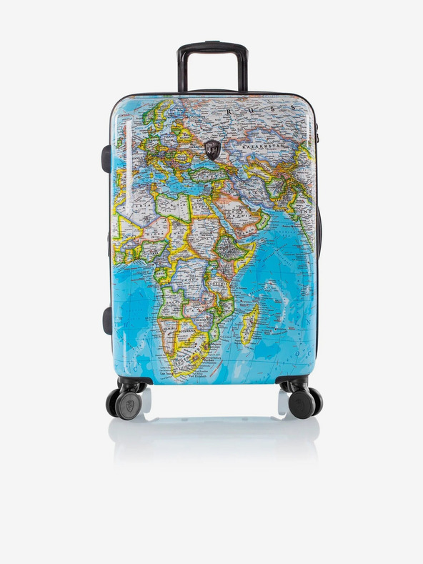 Heys Sada tří vzorovaných cestovních kufrů v modré barvě Heys Journey 3G S,M,L Blue Map